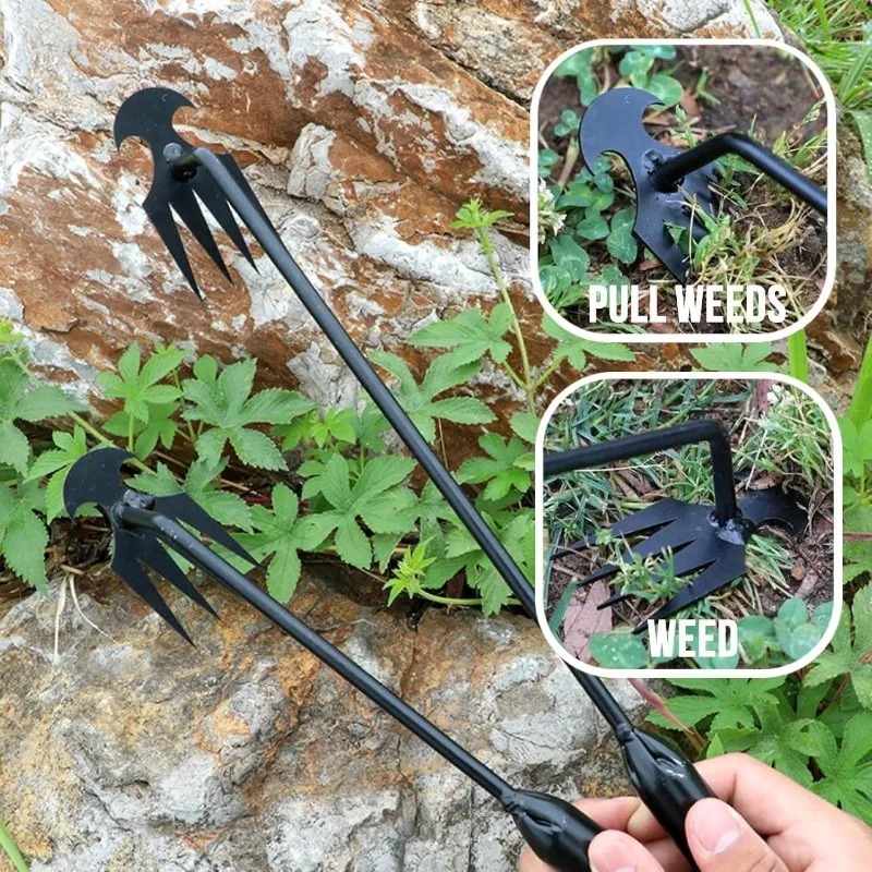 Gardening Tools Spade - Rastrillo de jardín 2 en 1,