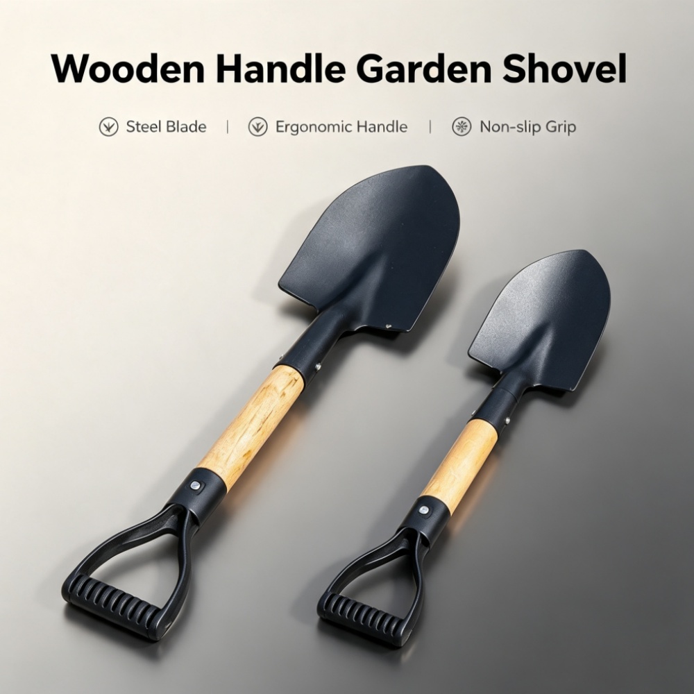 Gardening Tools Spade - Pala de Acero Anticorrosión con Mango