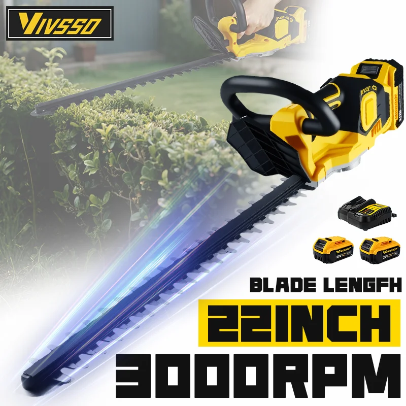 Gardening Tools Basic - VIVSSO- cortasetos eléctrico inalámbrico, cortacésped doméstico,