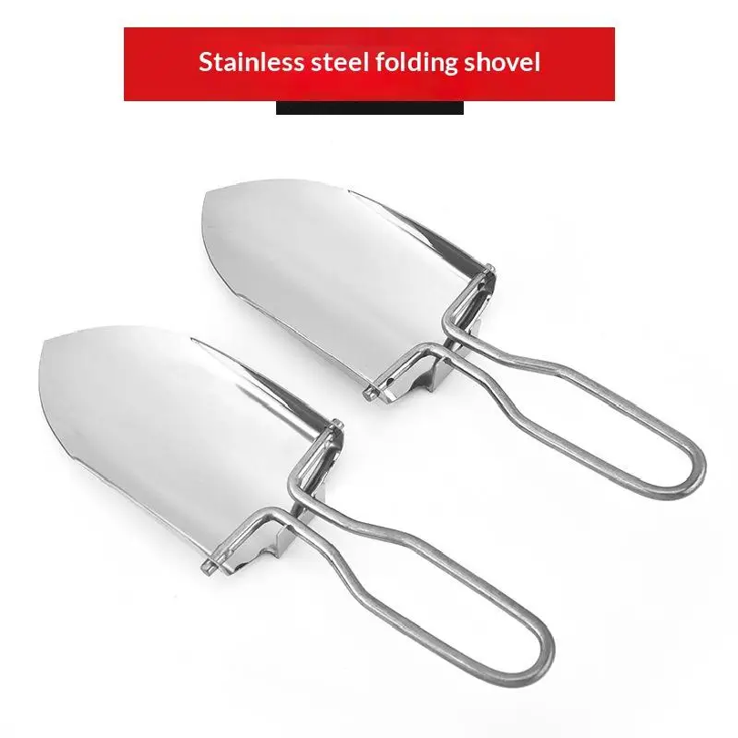 Gardening Tools Spade - Pala plegable de acero inoxidable, 2
