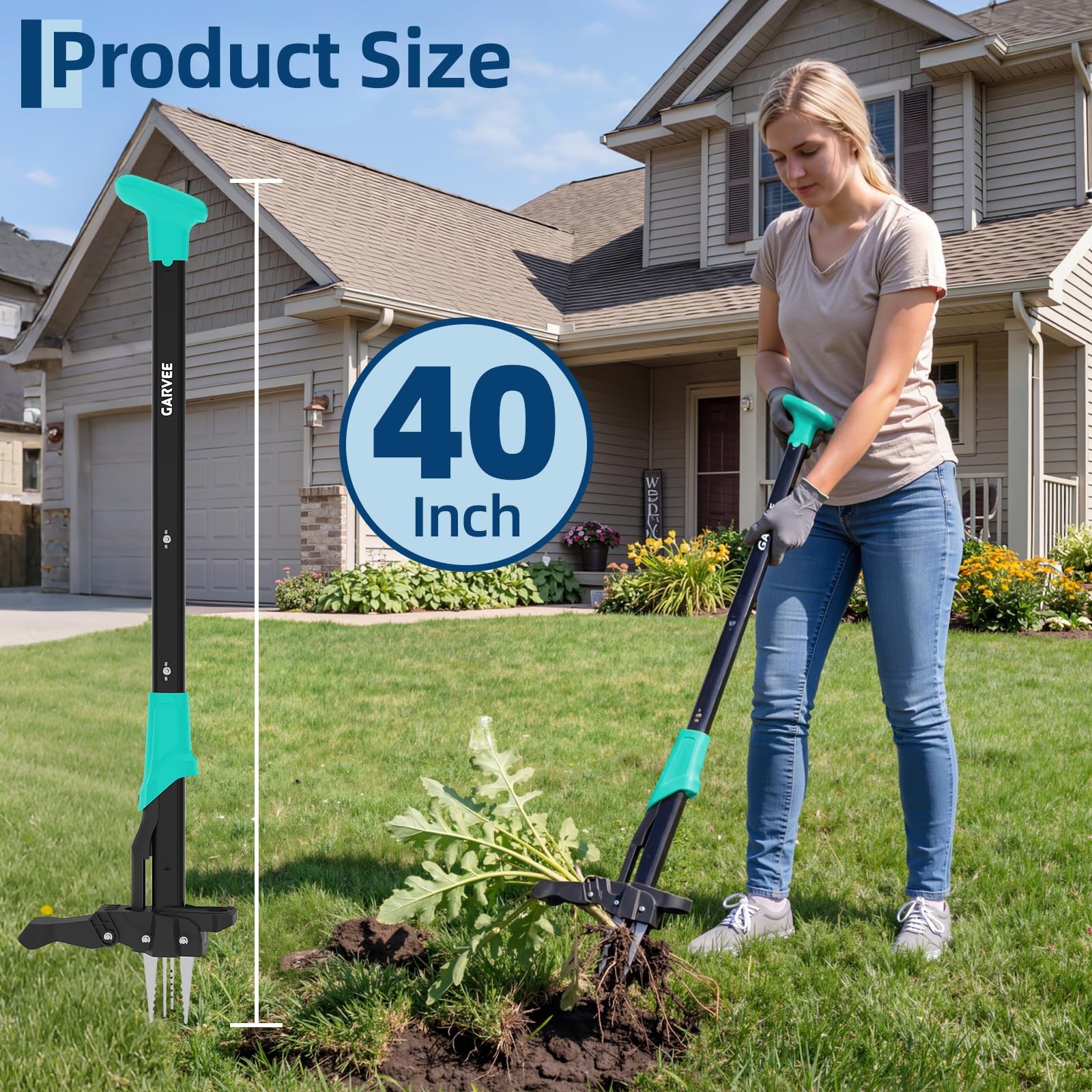 Gardening Tools Long Handle - Extractor de Malezas de Mango Largo,