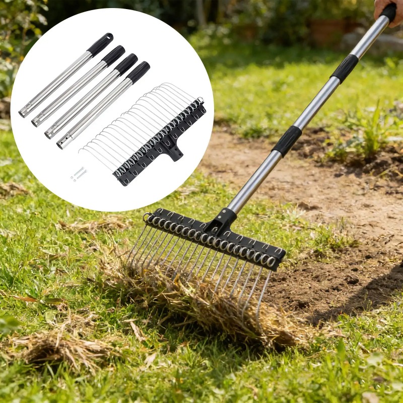 Gardening Tools Long Handle - Rastrillo para césped de 1.6M, herramientas