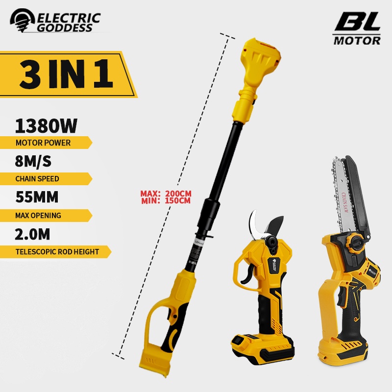 Gardening Tools Spade - Motosierra eléctrica sin escobillas de 6