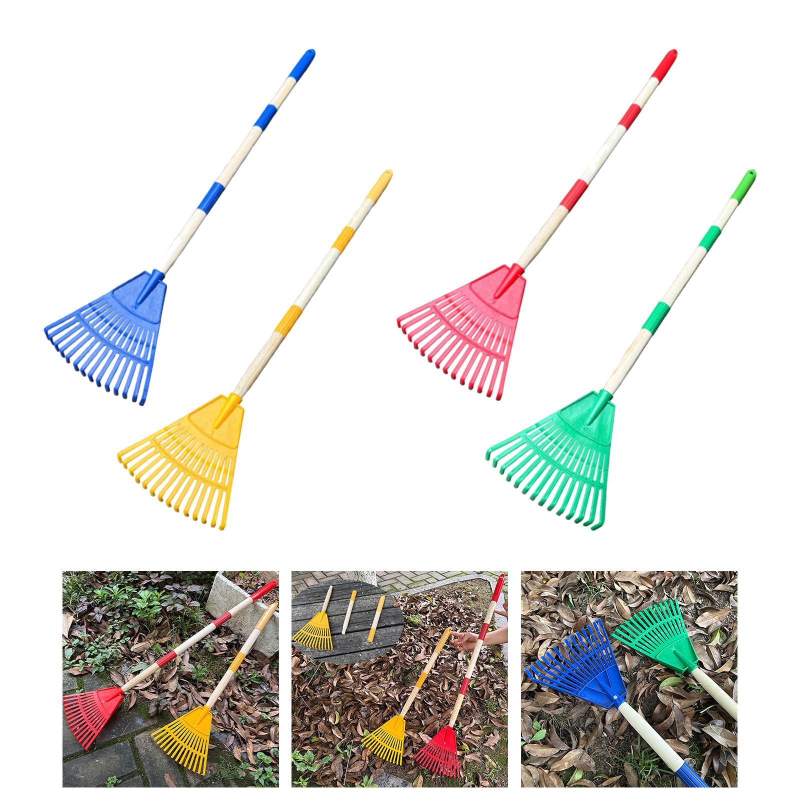 Gardening Tools Long Handle - Rastrillo para Hojas de 3 Secciones