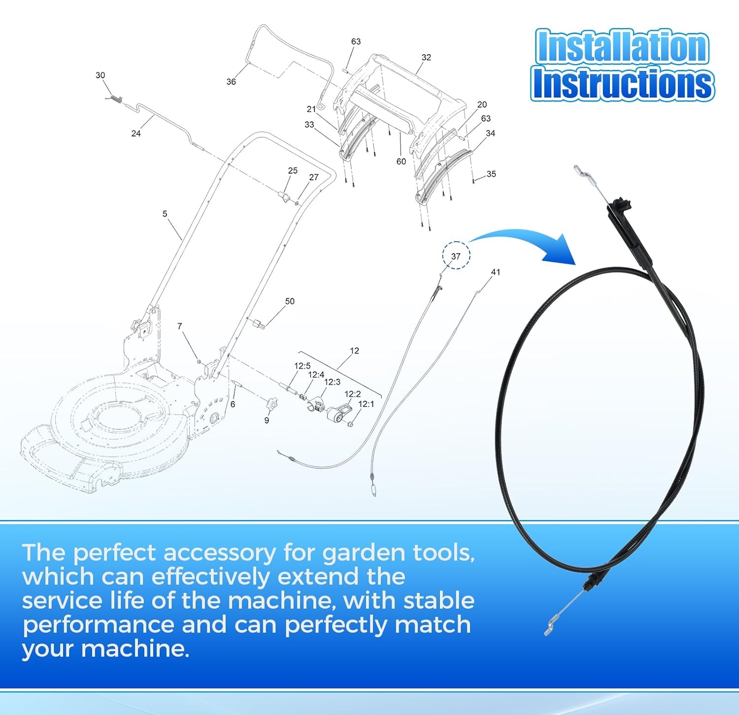 Cable de Freno PP B&S 139-6594 - Gardening Tools B&M reseña y precio