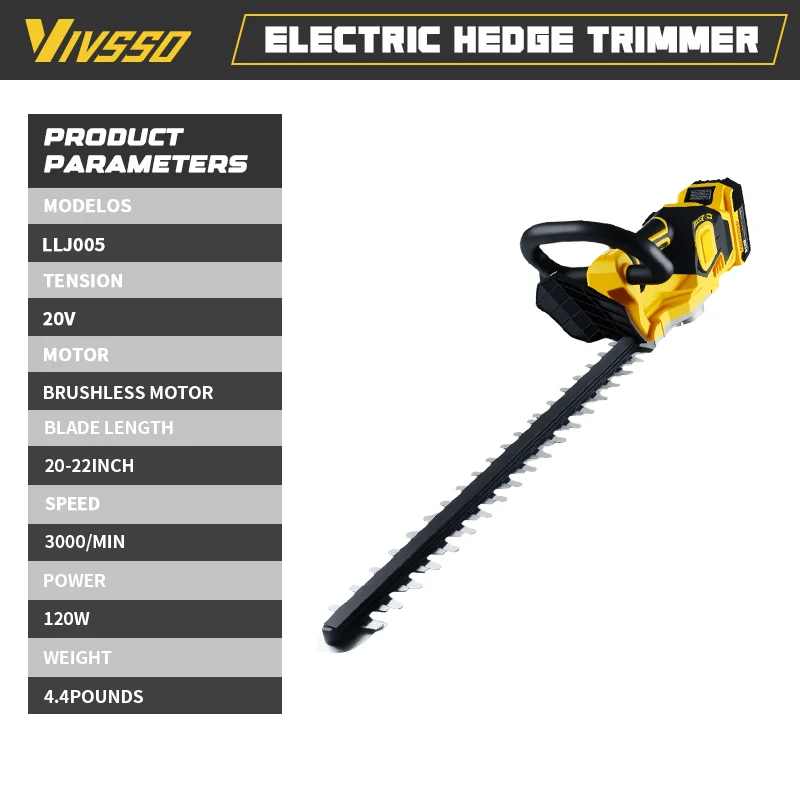 VIVSSO- cortasetos eléctrico i - Gardening Tools Basic reseña y precio